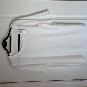 J. Jill White Elbow Length Pima Slub Short Sleeve Tee